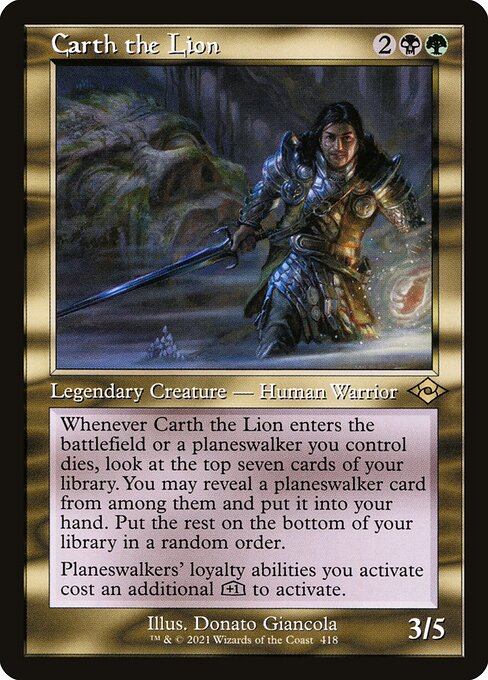Carth the Lion (Retro Frame) (Foil Etched) (Modern Horizons 2) Near Mint Foil