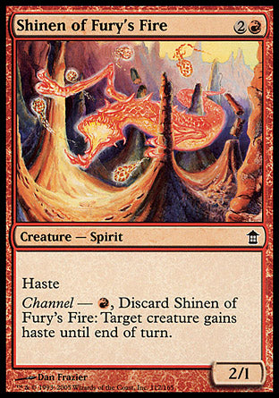 Shinen of Fury's Fire (Saviors of Kamigawa) Heavy Play