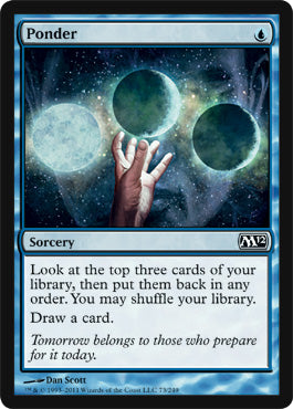 Ponder (Magic 2012 Core Set) Medium Play