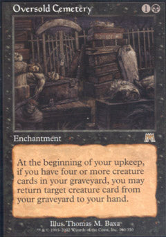 Oversold Cemetery (Onslaught) Damaged / Poor