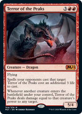 Terror of the Peaks (Magic 2021 Core Set) Medium Play