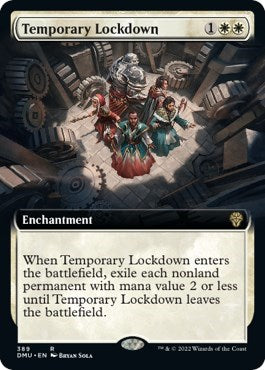 Temporary Lockdown (Extended Art) (Dominaria United) Light Play