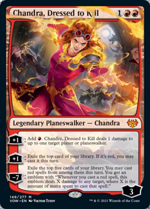 Chandra, Dressed to Kill (Innistrad: Crimson Vow) Light Play Foil