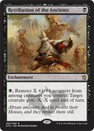 Retribution of the Ancients (Khans of Tarkir) Light Play Foil