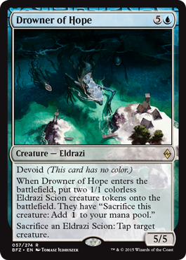 Drowner of Hope (Battle for Zendikar) Medium Play