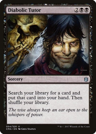 Diabolic Tutor (Commander Anthology) Light Play