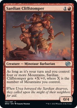 Sardian Cliffstomper (The Brothers' War) Near Mint