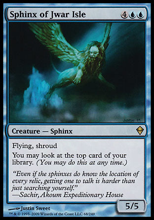 Sphinx of Jwar Isle (Zendikar) Light Play Foil