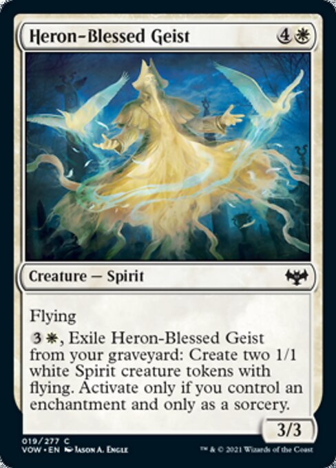 Heron-Blessed Geist (Innistrad: Crimson Vow) Near Mint Foil