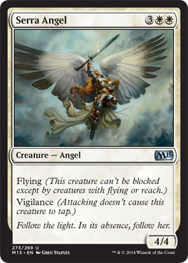 Serra Angel (Magic 2015 Core Set) Medium Play