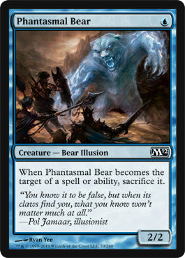 Phantasmal Bear (Magic 2012 Core Set) Medium Play