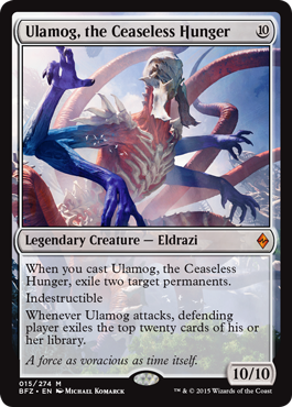 Ulamog, the Ceaseless Hunger (Battle for Zendikar) Near Mint Foil