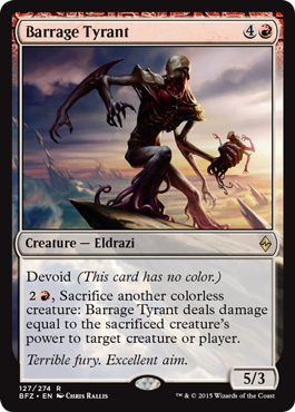 Barrage Tyrant (Battle for Zendikar) Medium Play