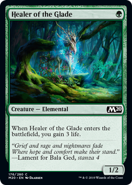 Healer of the Glade (Magic 2020 Core Set) Medium Play