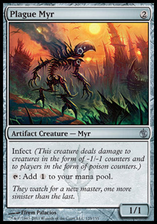 Plague Myr (Mirrodin Besieged) Light Play Foil