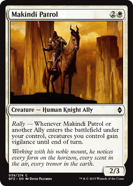 Makindi Patrol (Battle for Zendikar) Medium Play