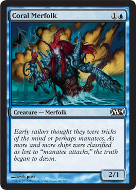 Coral Merfolk (Magic 2014 Core Set) Medium Play