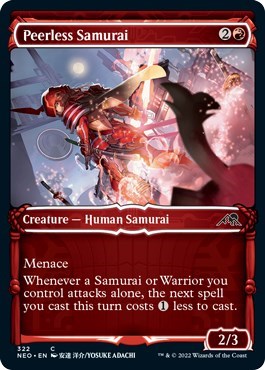 Peerless Samurai (Showcase) (Kamigawa: Neon Dynasty) Near Mint Foil