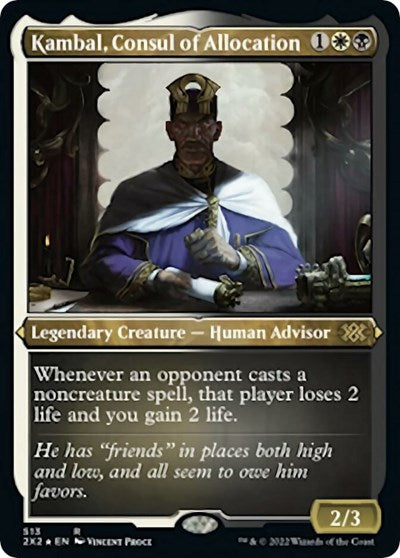 Kambal, Consul of Allocation (Foil Etched) (Double Masters 2022) Near Mint Foil
