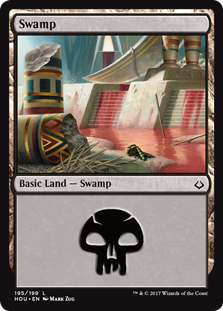 Swamp (195) (Hour of Devastation) Near Mint Foil
