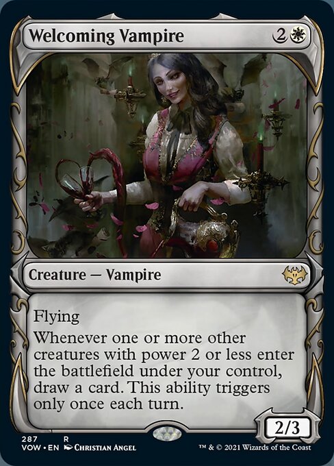 Welcoming Vampire (Showcase) (Innistrad: Crimson Vow) Near Mint Foil