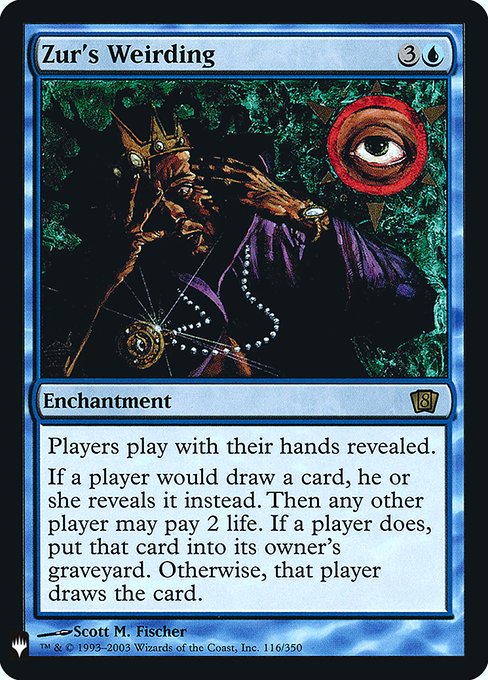 Zur's Weirding (Mystery Booster Retail Edition Foils) Near Mint Foil