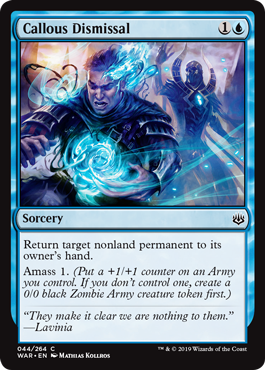 Callous Dismissal (War of the Spark) Near Mint