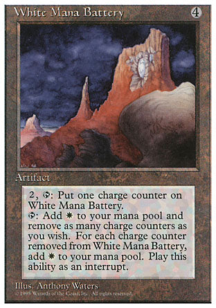 White Mana Battery (4th Edition) Heavy Play