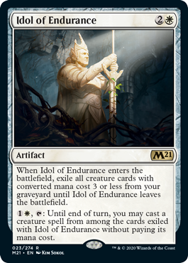 Idol of Endurance (Magic 2021 Core Set) Medium Play