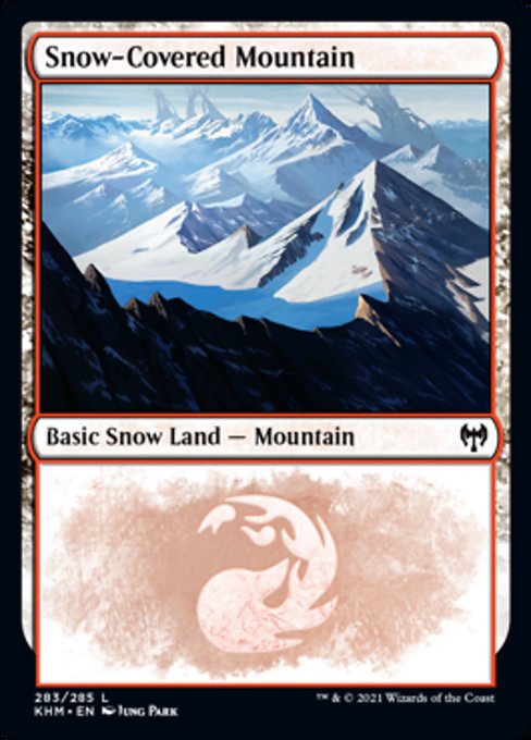 Snow-Covered Mountain (283) (Kaldheim) Medium Play