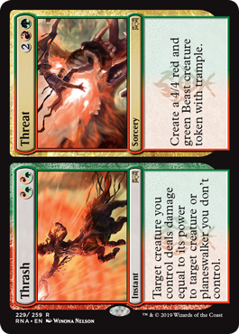 Thrash Threat (Ravnica Allegiance) Near Mint Foil