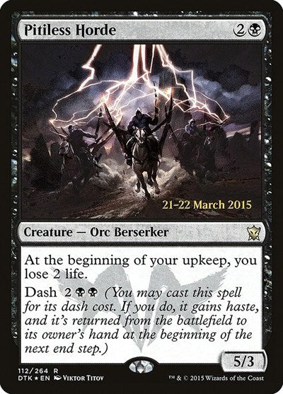 Pitiless Horde (Promos: Prerelease Cards) Light Play Foil