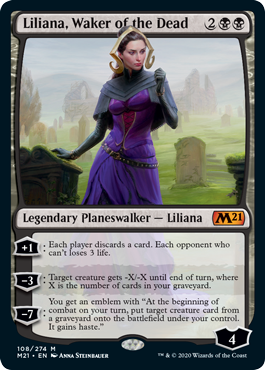 Liliana, Waker of the Dead (Magic 2021 Core Set) Near Mint