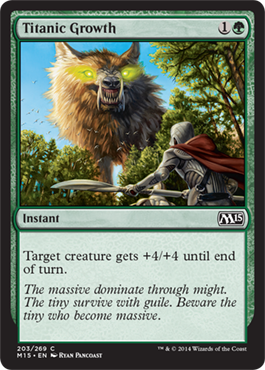 Titanic Growth (Magic 2015 Core Set) Medium Play