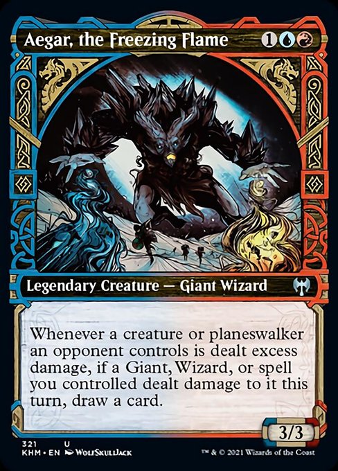 Aegar, the Freezing Flame (Showcase) (Kaldheim) Medium Play Foil