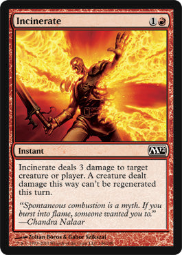 Incinerate (Magic 2012 Core Set) Near Mint Foil