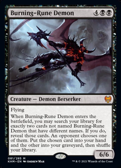 Burning-Rune Demon (Kaldheim) Near Mint Foil