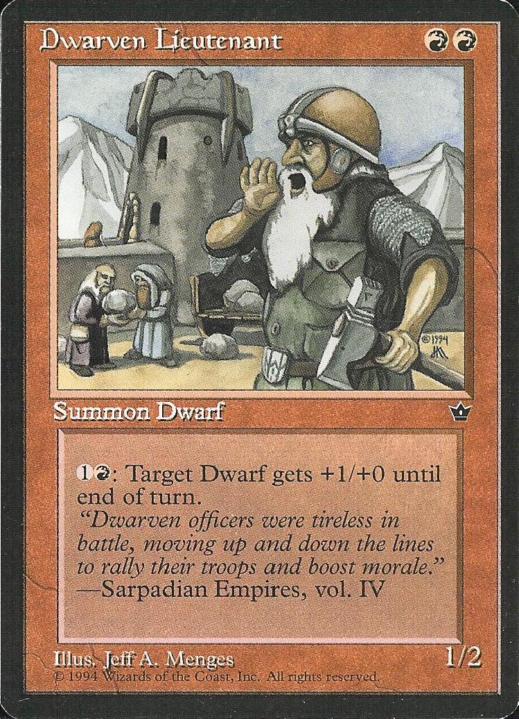 Dwarven Lieutenant (Fallen Empires) Near Mint