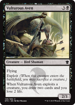 Vulturous Aven (Dragons of Tarkir) Medium Play
