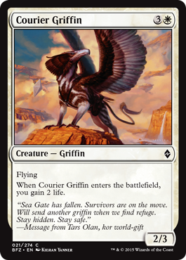 Courier Griffin (Battle for Zendikar) Near Mint