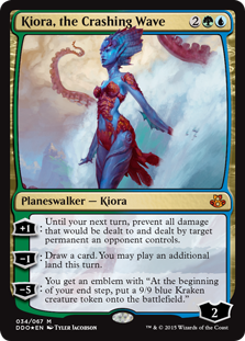 Kiora, the Crashing Wave (Duel Decks: Kiora vs Elspeth) Light Play Foil