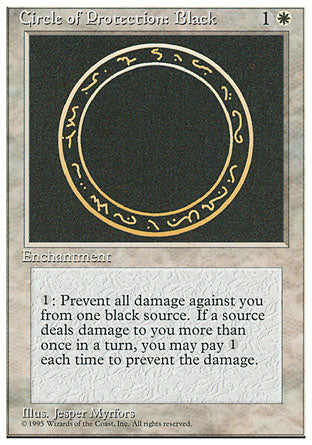 Circle of Protection: Black (4th Edition) Medium Play