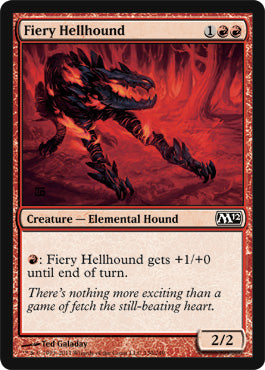 Fiery Hellhound (Magic 2012 Core Set) Light Play