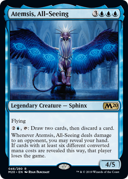 Atemsis, All-Seeing (Magic 2020 Core Set) Light Play
