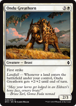 Ondu Greathorn (Battle for Zendikar) Near Mint