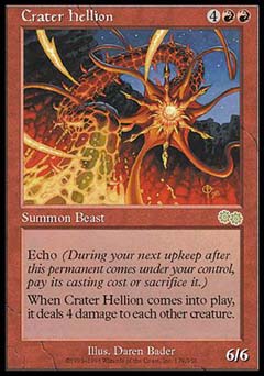 Crater Hellion (Urza's Saga) Medium Play