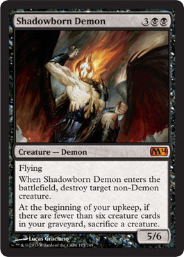Shadowborn Demon (Magic 2014 Core Set) Light Play