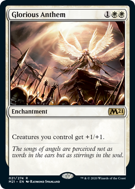 Glorious Anthem (Magic 2021 Core Set) Light Play