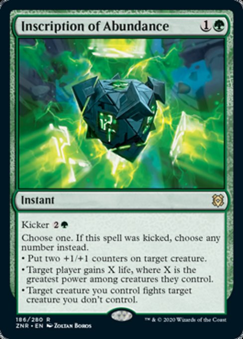 Inscription of Abundance (Zendikar Rising) Near Mint Foil