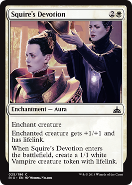 Squire's Devotion (Rivals of Ixalan) Near Mint